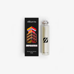 Černá krabička Olfazeta by Chogan Imperatrix 10 Years Edition s barevnou ilustrací a náplní Extrait de Parfum 15 mL